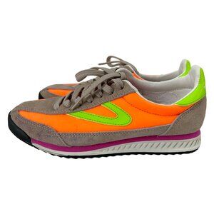 Tretorn Anthropologie Womens Neon Orange & Green Rawlings Sneakers Size US 5